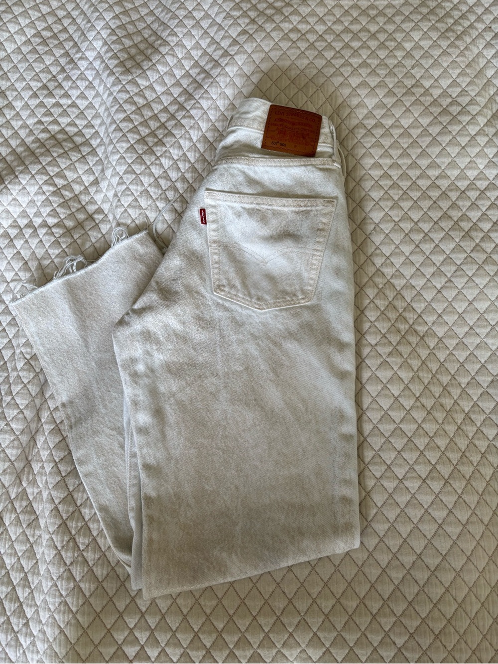 Levi's Light Wash White Denim Jeans
